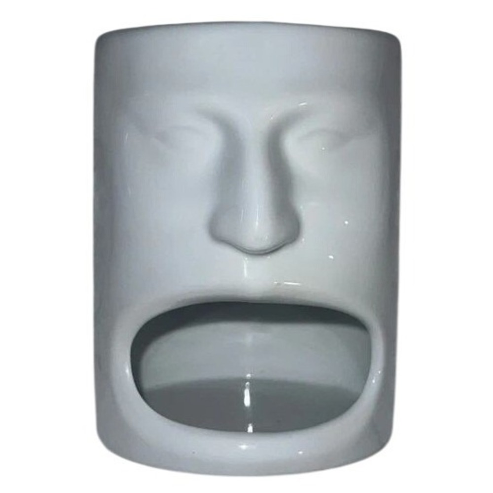 Cordon Bleu BIA Face Mug Cookie Holder Sculptural White Ceramic